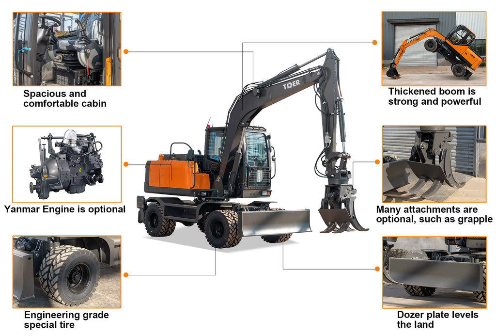 EXCAVADORA RUEDAS TWE80