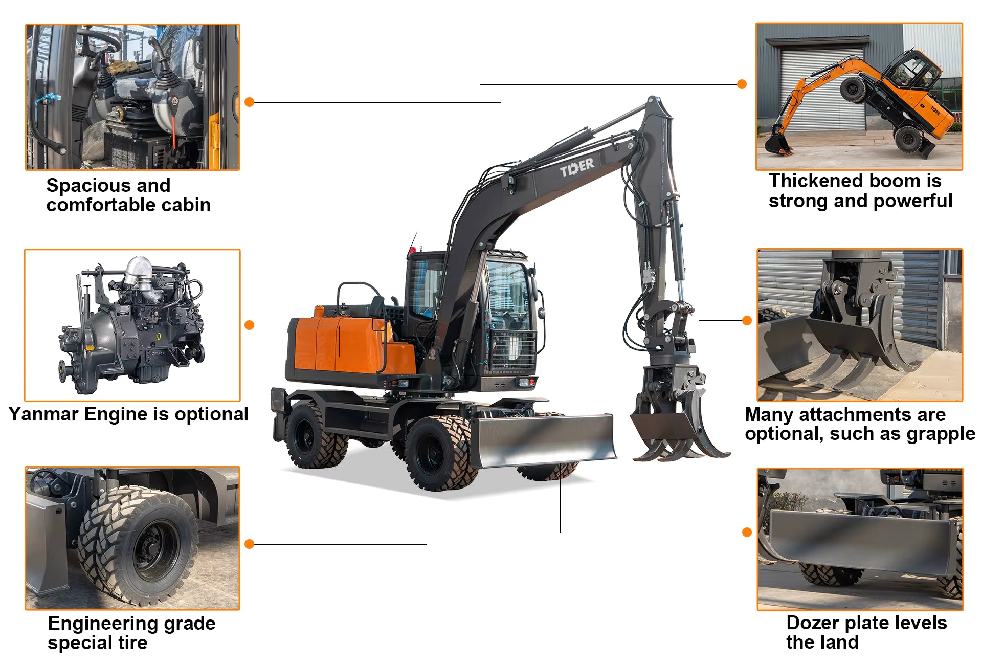 EXCAVADORA RUEDAS TWE80